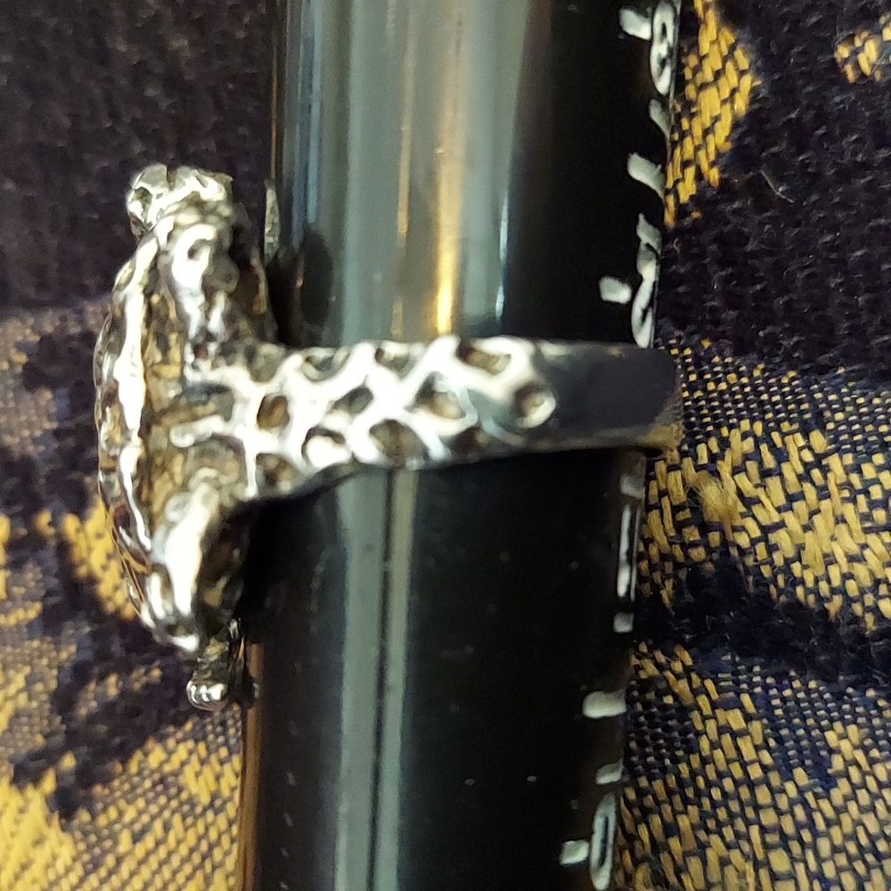 Sterling Silver Large Turtle Ring - image 3